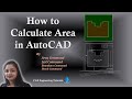 How to Calculate Area in AutoCAD | 4 Methods Explained | AutoCAD Drawing | AutoCAD Basics