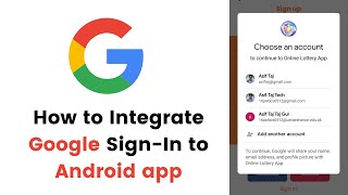 How to Integrate Google Sign-In to Android app || Android Studio Tutorial 2020