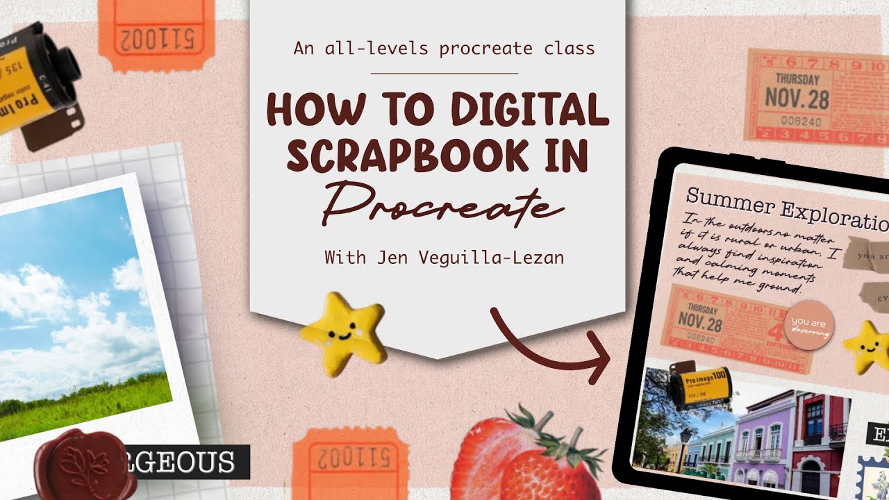 New course Coming Soon: Learn Digital Scrapbooking and Visual Journaling in Procreate