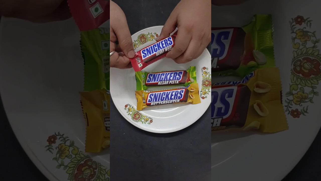Day 12: Three new flavours of snickers -1) Berry Whips 2) kesar pista 3) butterscotch 