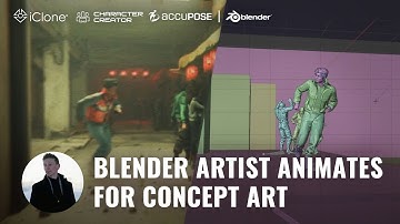 New Concept Art Workflow Combining Animation and AI | iClone, Character Creator, Blender