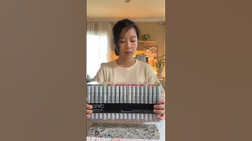 swatch my markers with me 🎨🍃🖌️ #artist #copicmarkers  #organization