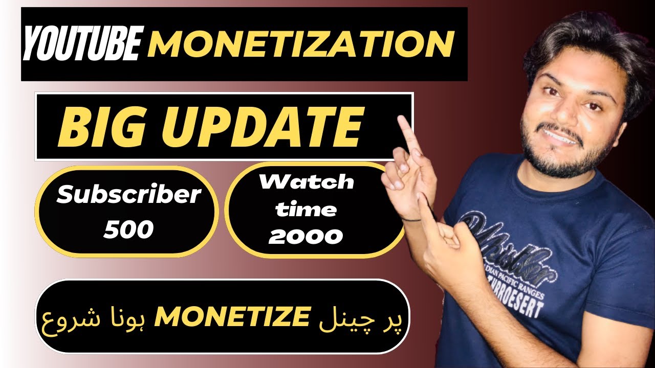 Youtube Monetization Big Update🔥| 2000 Watchtime? 500 Subscribers? Is ...