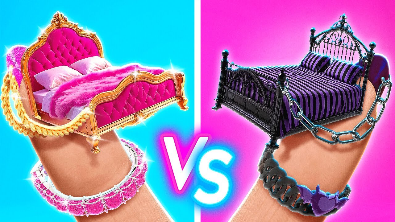 Розовый vs Черный 💖🖤 Челлендж переделки комнаты и стильные лайфхаки!