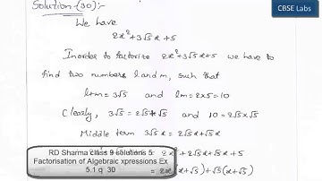 RD Sharma class 9 solutions 5 Factorisation of Algebraic Expressions Ex 5.1 Q 30
