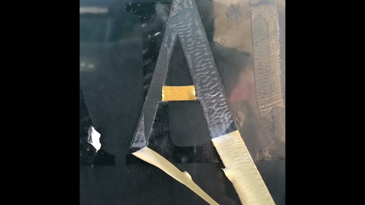 Old Vinyl Lettering Comes Off!