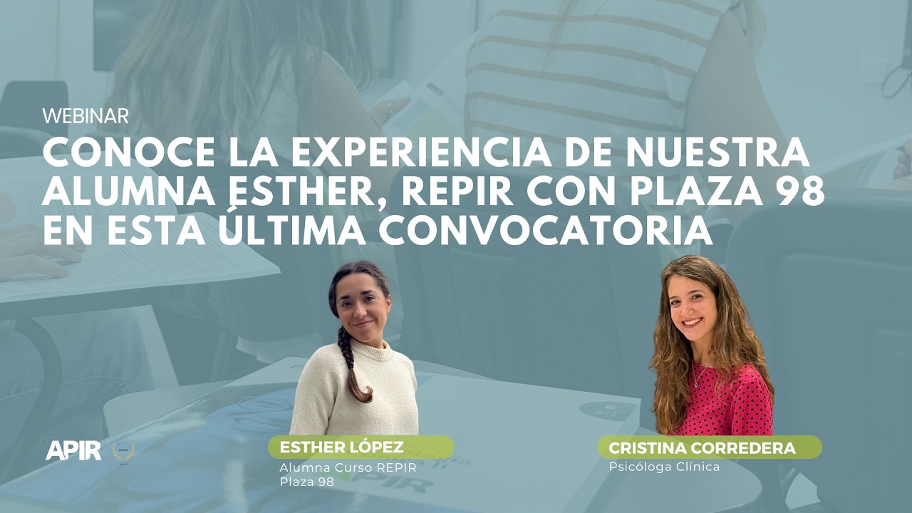 Webinar | Conoce la experiencia de nuestra alumna Esther, REPIR con PLAZA 98 en esta convocatoria