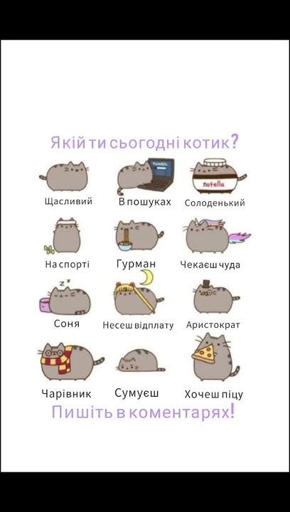 Якій ти сьогодні котик? Пишіть у коментрях! - YouTube