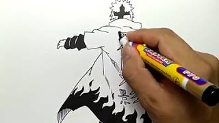 Cara Menggambar Minato Dari Belakang, Mudah Banget