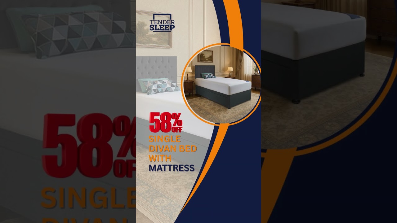 Cozy Nights with Tender Sleep: Single Divan Bed with Mattress