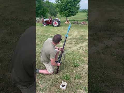 Shooting a rifle grenade off an M1 Garand
