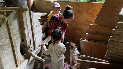 single mom: taking baby to visit dog when giving birth. harvesting, gardening, cooking, cleaning...