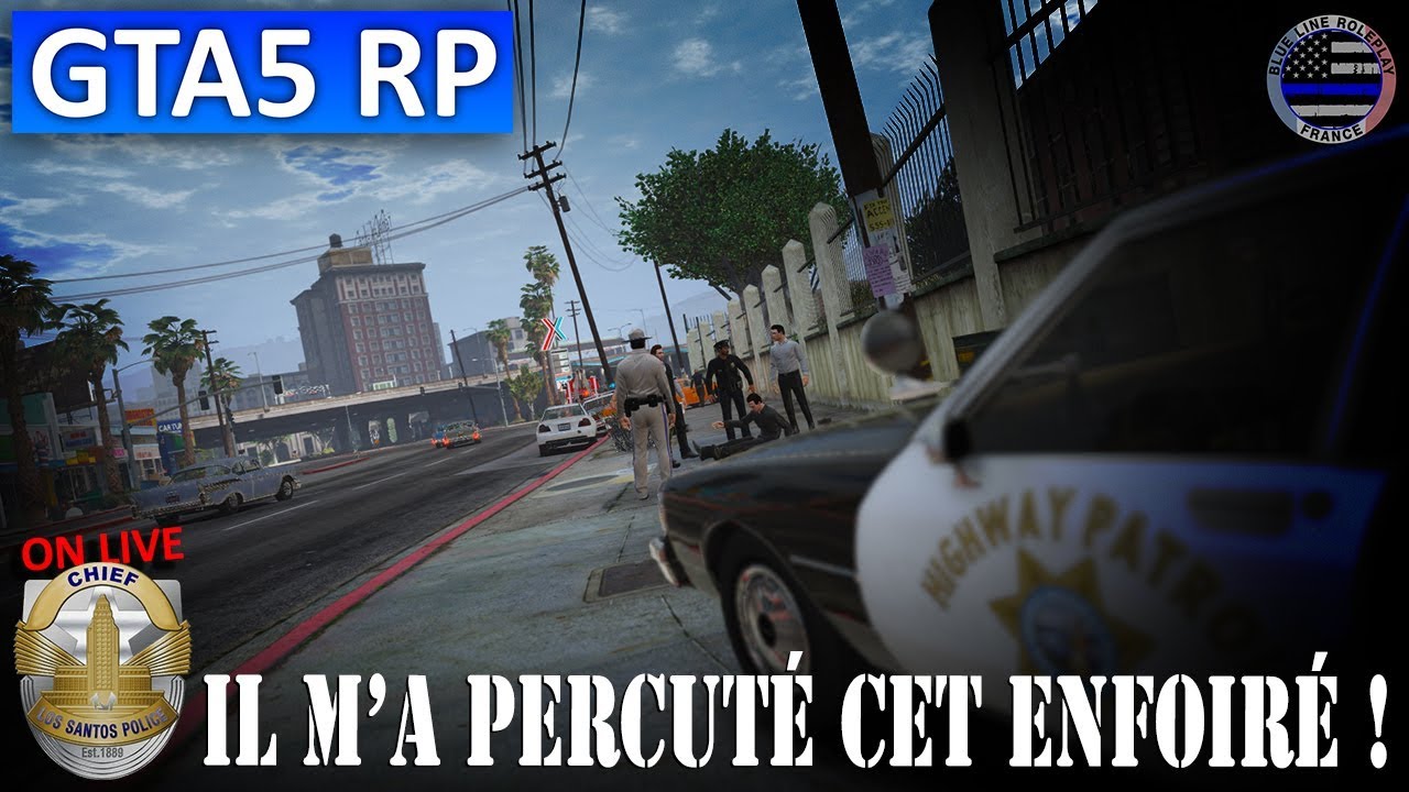 GTA5 RP : J'ai été percuté pendant la grève des SAMS - Blue Line RP ...