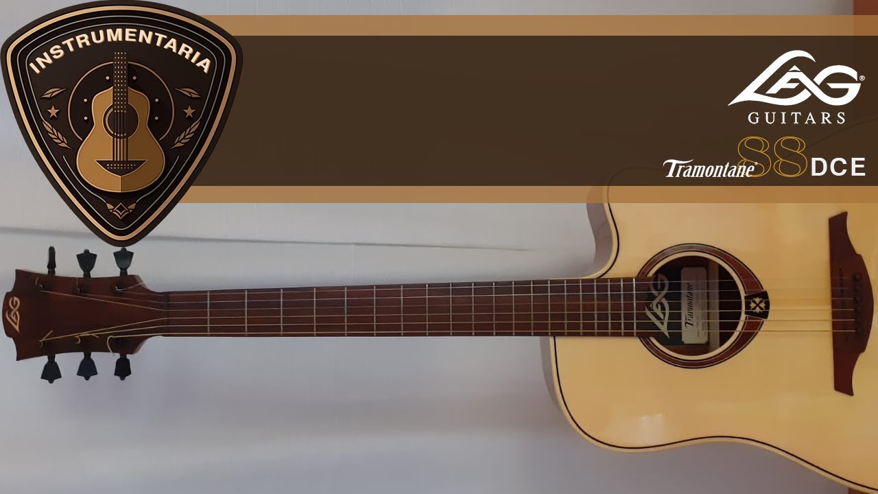 Guitare folk électro-acoustique LAG T88DCE