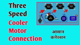 Three speed cooler motor connection || Cooler motor wiring || Akhtar husain ||