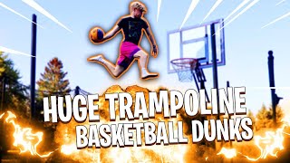 INSANE Trampoline Basketball Dunk Game!