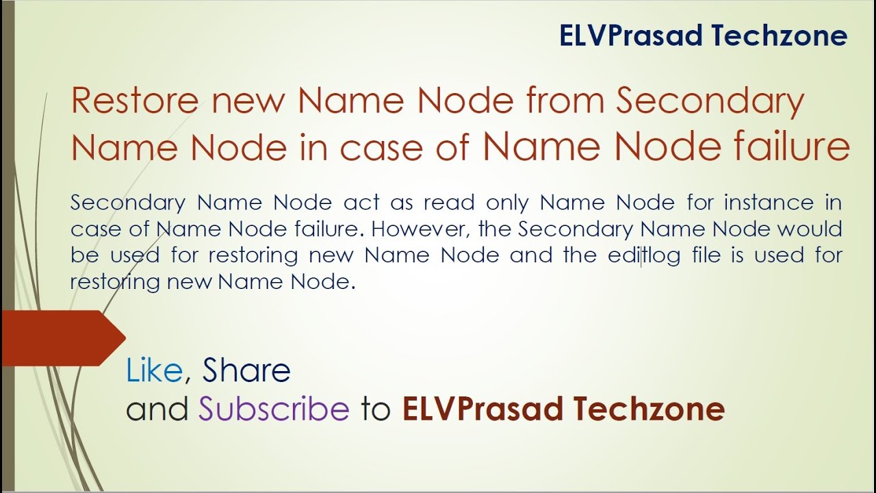 Restore new name node in case of name node failure interview questions
