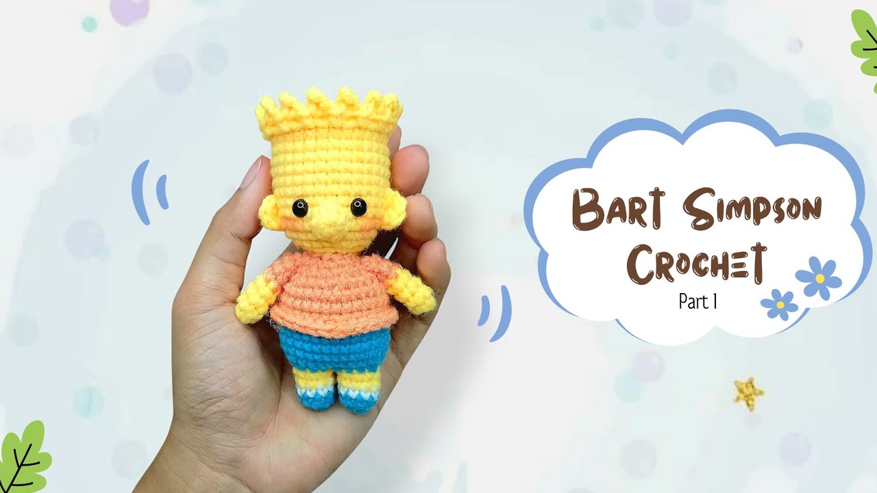 Bart Simpson crochet (1/2) | Amigurumi for beginners | Crochet mini doll