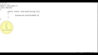 Java | Math 'E' | CodeLearning