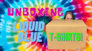 Unboxing a Case of Liquid Blue Shirts for our Live Sale