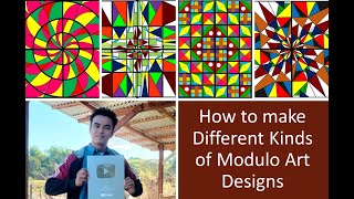 Different Types of Modulo art Designs from grade 7 to grade 10