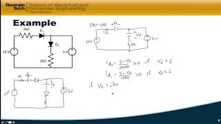 4.5 Ideal Diode + Voltage Source Model - Introduction to Electronics