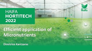 Efficient application of micronutrients - Dimitrios Kantzaras