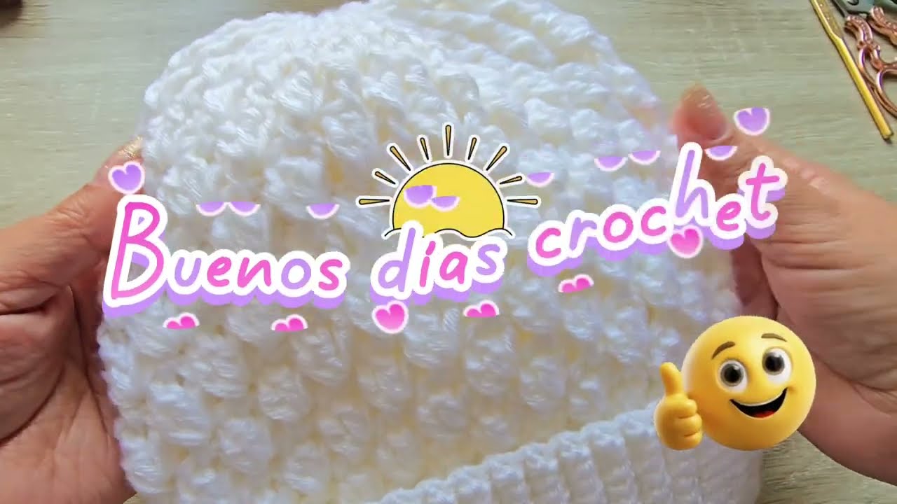 ¡EL GORRO 3D QUE VOLVIÓ LOCAS A TODAS! 🤯 Punto Relieve ULTRA ELEGANTE en TODAS las TALLAS – FÁCIL