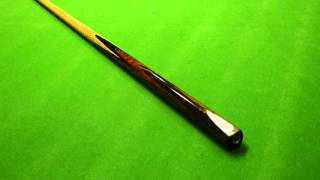 Video 1Pc Phoenix Supreme 25 Hand Spliced Snooker Cue With Curly Mahogany And Macar Ebony