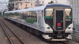 E257系5500番台 OM-52編成 特急 花咲く鎌倉あじさい号 西府駅通過