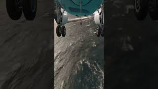 Airbus 320neo flies over extreme waves #landing #msfs2024...
