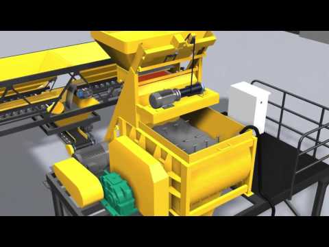 3D full automatic hollow block,solid brick , paver, interlocking , curbstone machine video