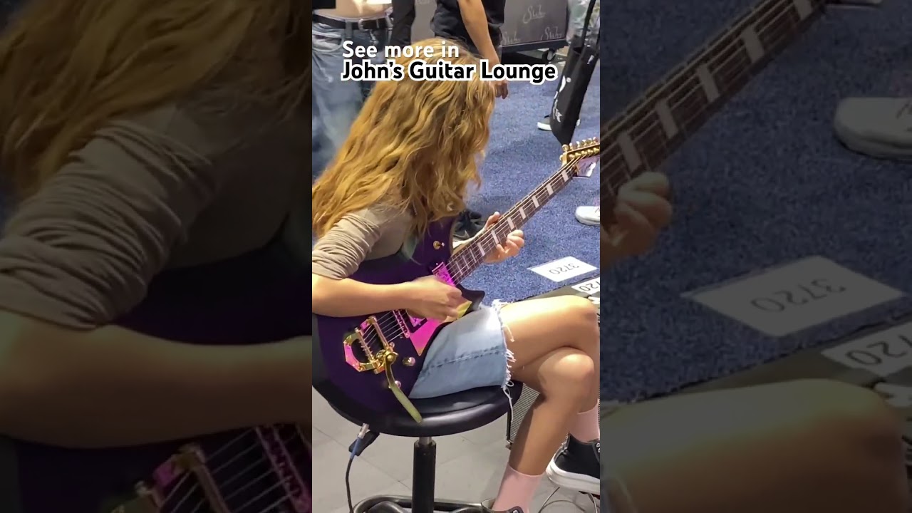 Little girl SHREDDING at 2025 NAMM Show 