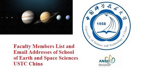 School of Earth and Space Sciences Faculty Members USTC China