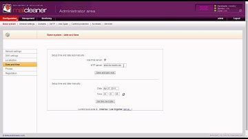 How to set date and time in MailCleaner
