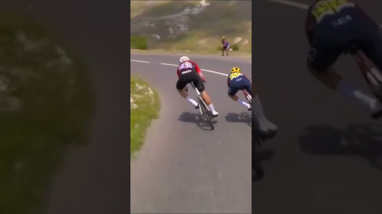 Pidcock goes full F1 on the descent 🤯