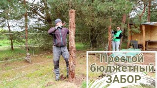 САМЫЙ БЮДЖЕТНЫЙ ЗАБОР 🌲 ЗАБОР ИЗ ЛЕСНОЙ СЕТКИ // забор своими руками