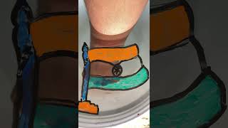 Indian flag drawing with water #short #art #viral