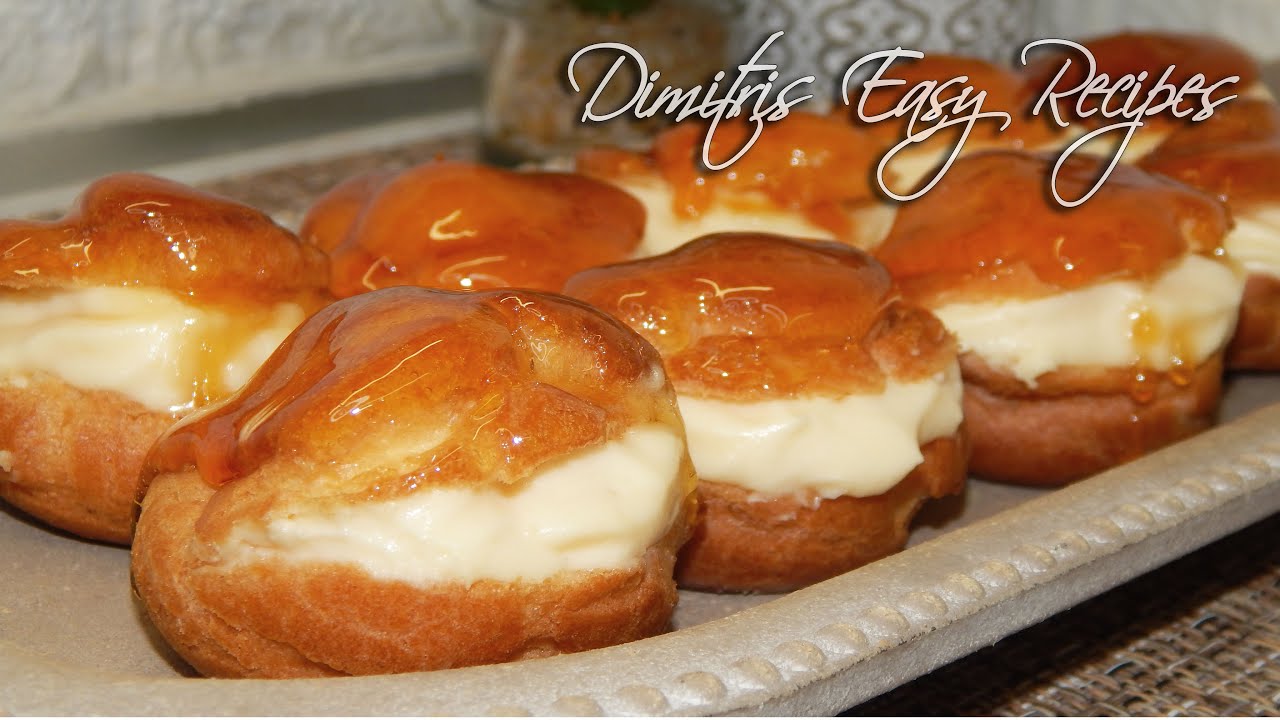 Φτιάξτε Σουδάκια Όπως στο Ζαχαροπλαστείο. Απλή Συνταγή, Υπέροχη Γεύση!Make Cream Puffs! Eng subs