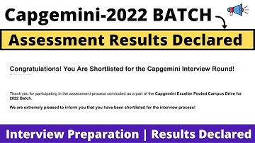 Capgemini First Round (2022 BATCH ) Result Declared | Interview Preparation | Congrats | Capgemini