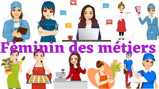 les métiers  en français. apprendre le féminin des métiers.