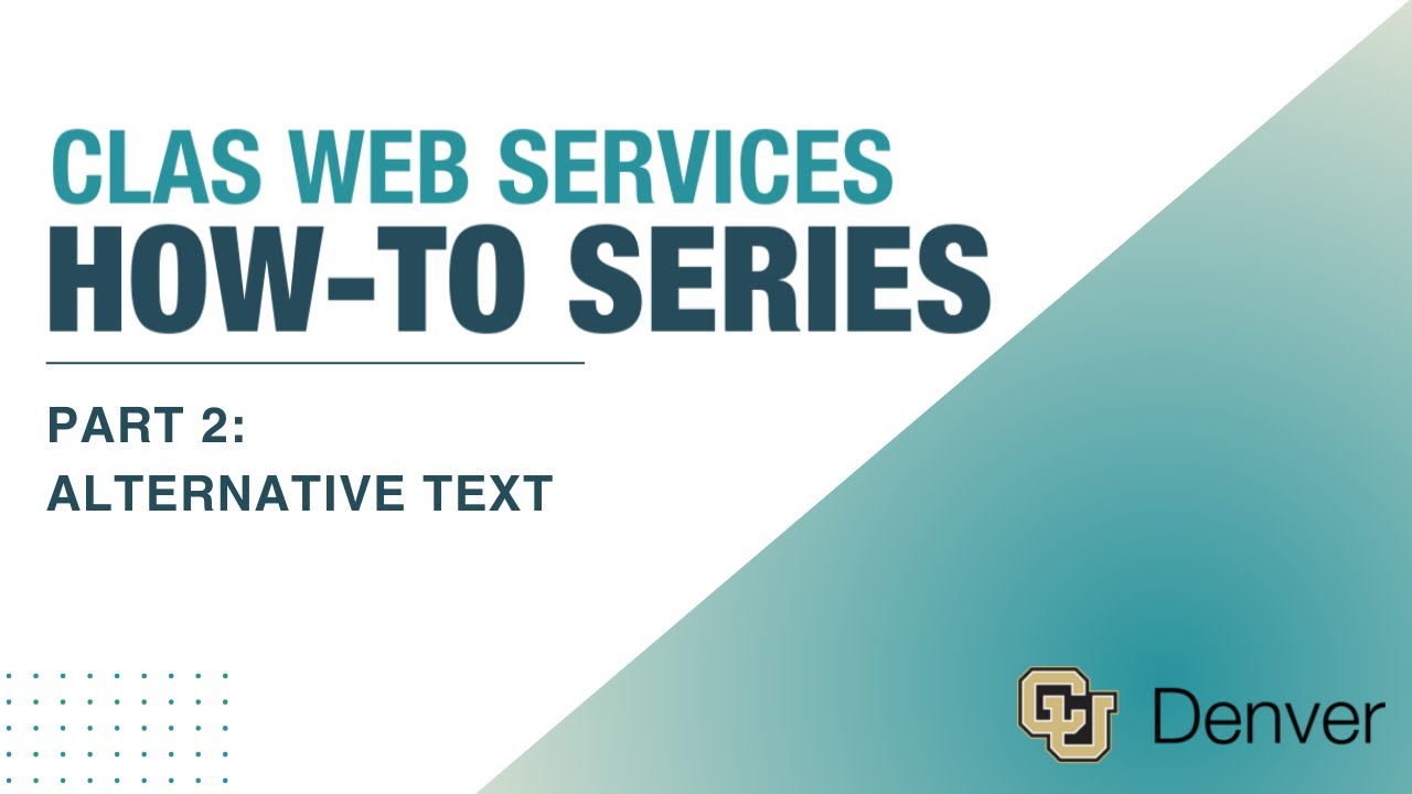 Web Services How-tos: Alternative Text