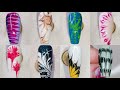 Easy/simple nail art❣️💅drag marble nailart 💅 #nails #nailart #youtube #naildesign #dragmarblenailart