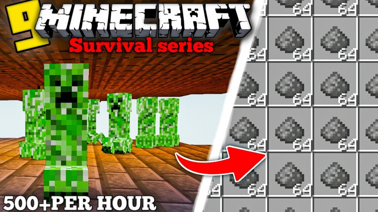 I Build A Giant Creeper Farm In Minecraft Survival Series (#9) - YouTube