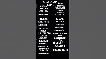Thumbnail of KALO KALIAN APA NI GUYS #music #song