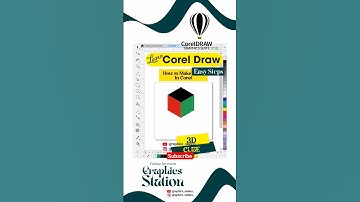 🔥How to make 3D Cube Design in Corel? 💯 Follow Simple Step #logo #corelshapes #illustrator