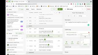 Adding a New Key to a Song in a Service Plan in PCO screenshot 2