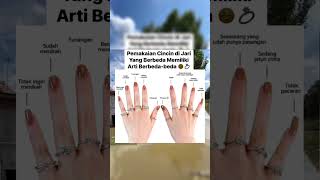 Ternyata posisi cincin di tiap jari punya arti berbeda 💍😲 Kamu biasanya pakai di jari mana? #short