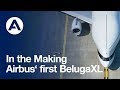 Proses pembinaan Airbus BelugaXL yang pertama