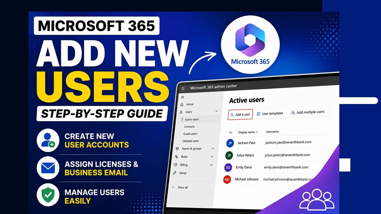 How to Add New Users in Microsoft 365 Admin Center - YouTube